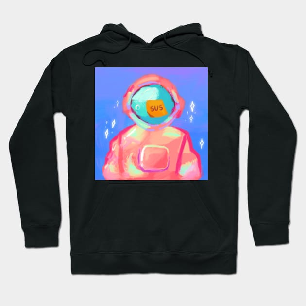 Pink Among us Hoodie by DreamPassion